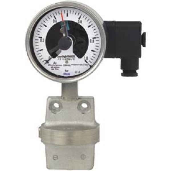 switchGAUGE Манометр диффер. Давления, с эл.контактами,
Нерж. сталь, полностью сварная конструкция, НР 100, 160 мм