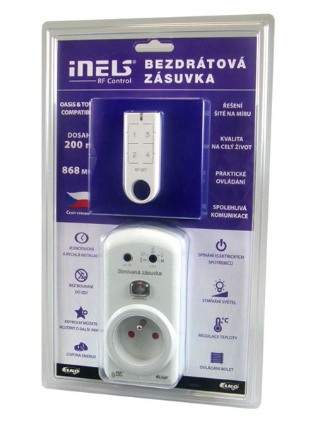 RF коплект с многофункциональным элементом для диммирования розетки RFDSC-71