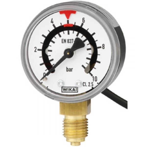 switchGAUGE Манометр с трубкой Бурдона, с эл.контактами,
пластиковый корпус, НР 50 мм
