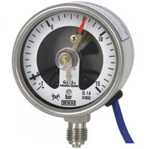 switchGAUGE Манометр с трубкой Бурдона, с переключателями,
Серия из нерж. стали, Защищенное исполнение, НР 63 мм