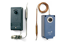 Двухступенчатый зональный термостат с капиллярной трубкой в корпусе A28 - IP30 / IP65