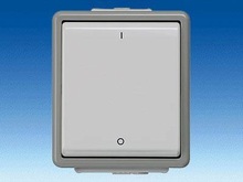 Выключатель с символами I/O, двухполюсный, 2 НО - Кнопки и выключатели