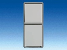 Комбинация выключателя для схемы отключения света из двух точек и розетки с заземлением - Комбинированные выключатели/кнопки и розетки