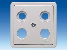 Накладка для подсоединения TV/RF/SAT, 4 отверстия - Розетки для TV / RF / SAT