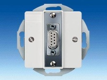 Накладка с D-субминиатюрным соединением, одноместная - Телекоммуникационные розетки