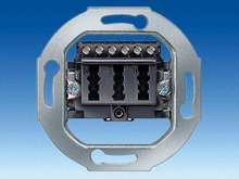TAE 3x 6NFN, цвет черный - Электрические части для розеток TAE