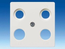 Накладка для TV/RF/SAT соединения, 4-отверстия - Детекторы движения