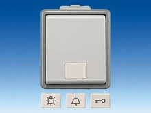 Кнопочный выключатель, 1 НО с белым окном - Кнопки и выключатели