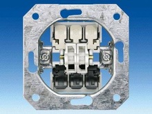 Двухклавишный кнопочный выключатель, 1 НО, 1 ПК - Электрические части для кнопочных выключателей