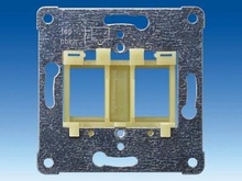 Основание для модульных разъемов Jack, желтая вставка - Электрические части устройств для подключения коммуникационных систем