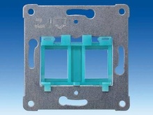 Основание для модульных разъемов Jack, синяя вставка - Электрические части устройств для подключения коммуникационных систем