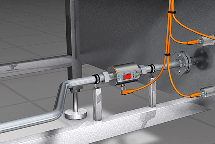 Измерение моментального расхода в ящикомоечной машине