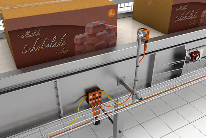 Фотоэлектрическое обнаружение на конвейерной ленте в производстве кондитерских изделий