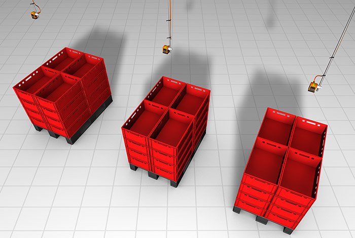 Фотоэлектрическое обнаружение упаковочных ящиков