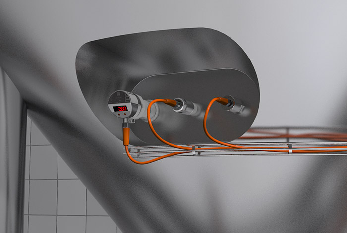 Измерение уровня в напорном баке