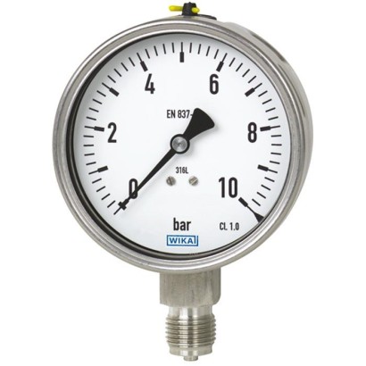 Bourdon tube pressure gauge, standard version